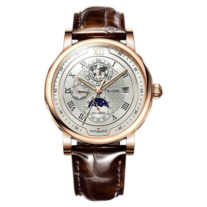 Men's Waterproof Moon Phase Automatic Mechanical Watch - YAXSO