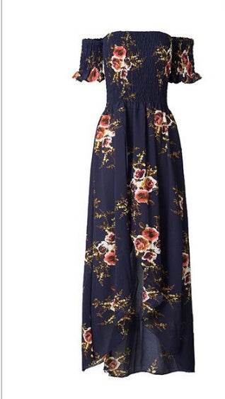 Boho Style Off-Shoulder Long Summer Beach Dress