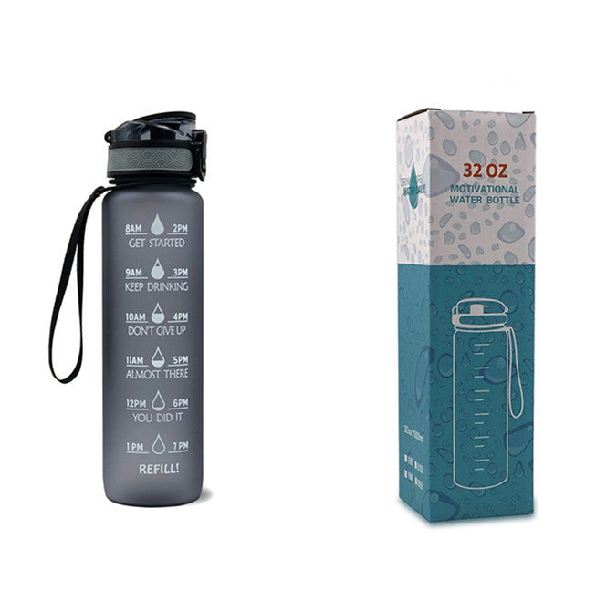 1L Tritan Motivational Water Bottle – Time Marker