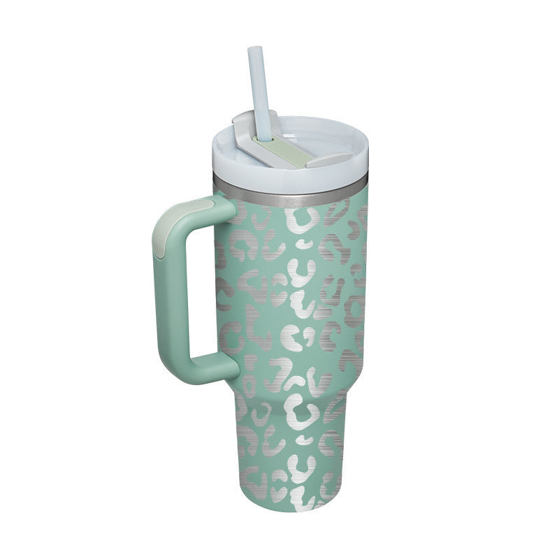 40 Oz Stainless Steel Tumbler – Insulated Travel Mug with Straw & Lid, Spill Proof