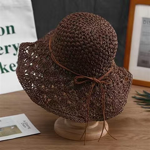 Handmade Crochet Straw Hat