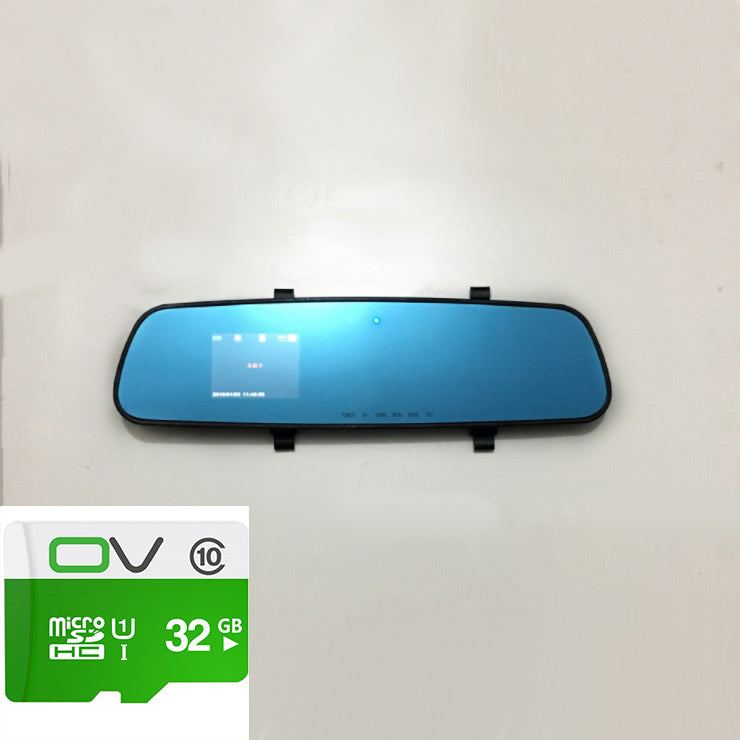 1080P HD Rearview Mirror Dash Cam – Dual Lens Driving Recorder with Loop Recording
