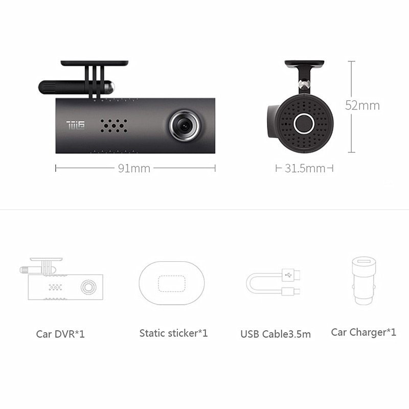 1080P WiFi Dash Cam with G-Sensor – 130° Wide-Angle Car DVR with Night Vision