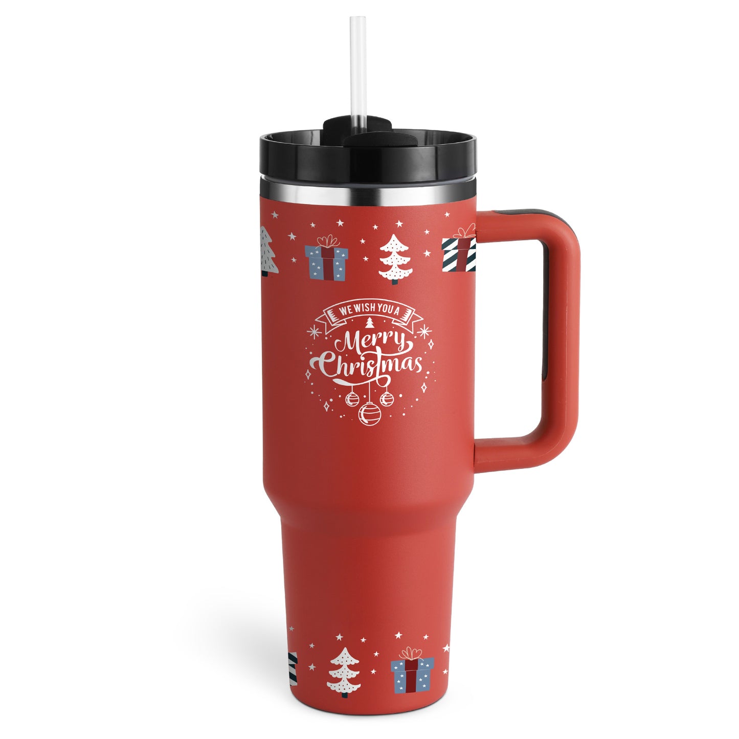 40 Oz Stainless Steel Tumbler – Insulated Travel Mug with Straw & Lid, Spill Proof