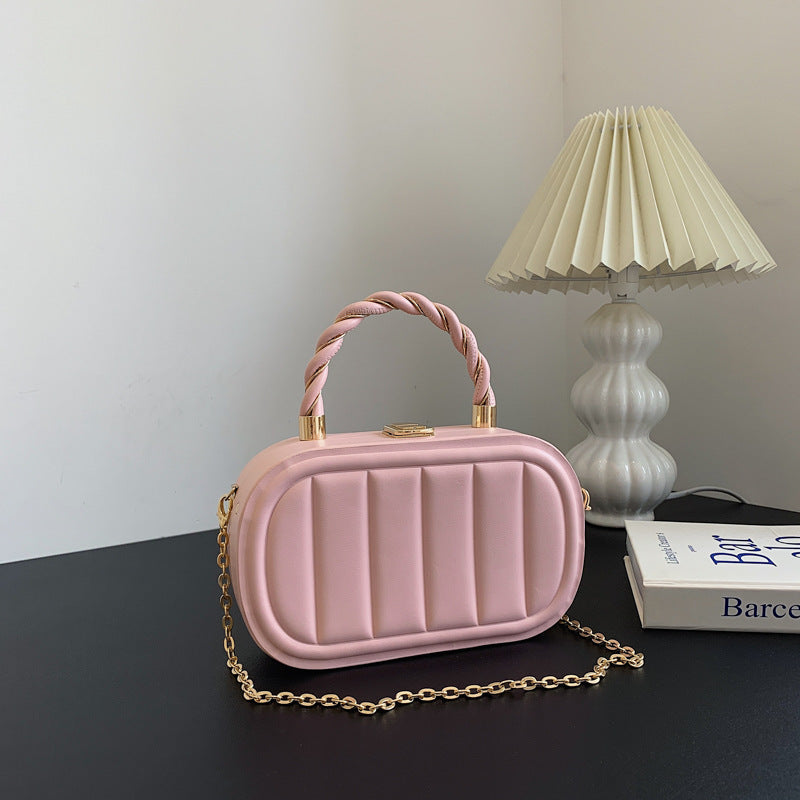 Chain Box Bag Women's Fashion Simple Portable Shoulder Messenger Bag - YAXSO