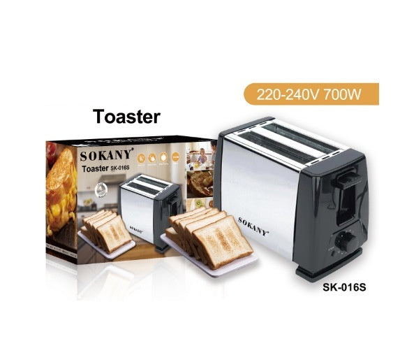 Sokany toaster with packaging on a white background