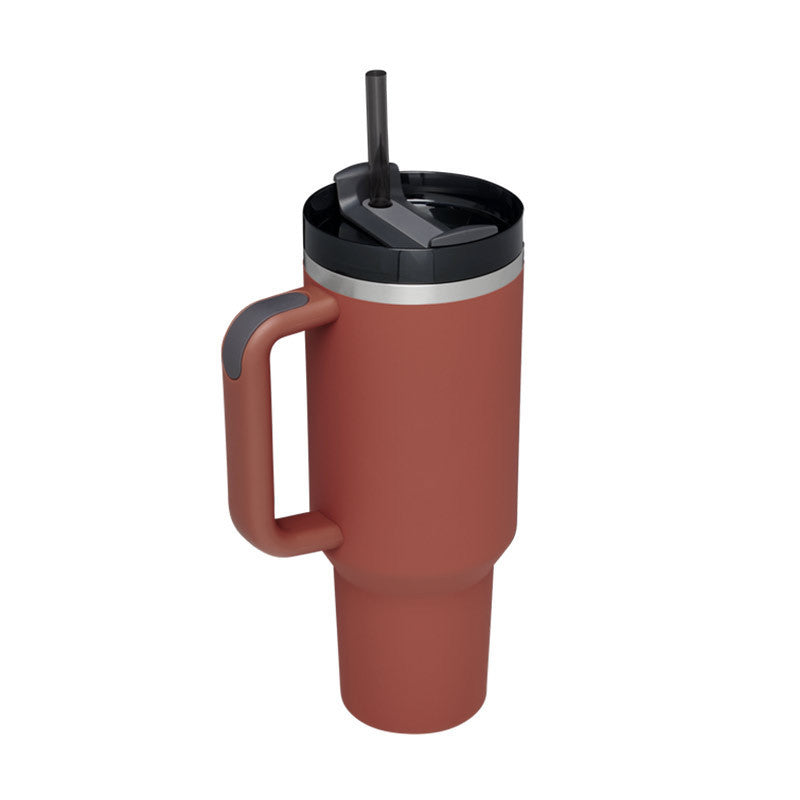 40 Oz Stainless Steel Tumbler – Insulated Travel Mug with Straw & Lid, Spill Proof
