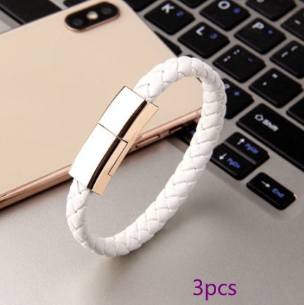 Bracelet USB Charging Cable – Portable Data Cord for iPhone 14/13, USB-C & Micro USB Devices
