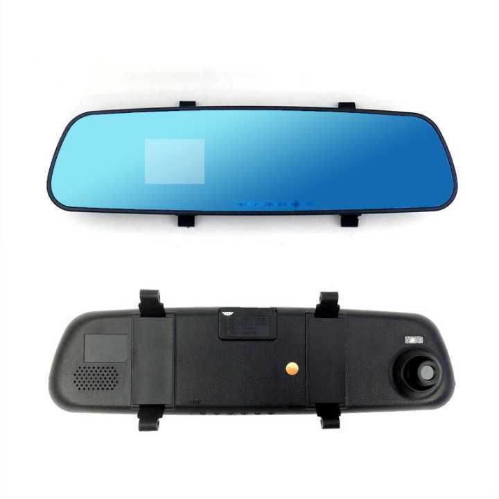 1080P HD Rearview Mirror Dash Cam – Dual Lens Driving Recorder with Loop Recording