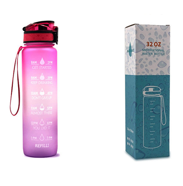 1L Tritan Motivational Water Bottle – Time Marker