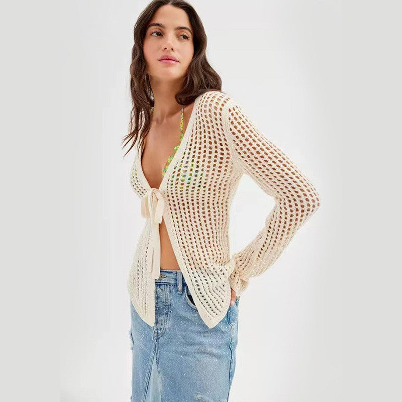 Crochet Knit Cardigan – Beach Cover Up