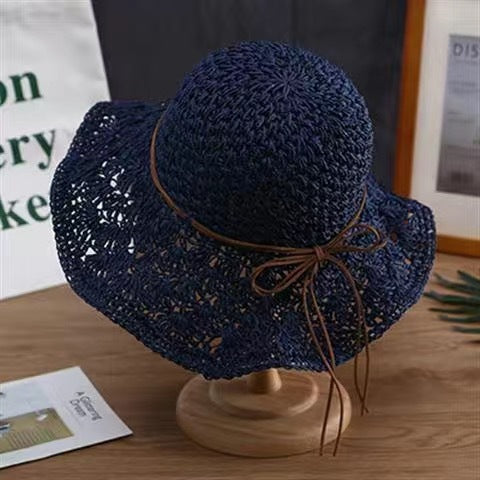 Handmade Crochet Straw Hat