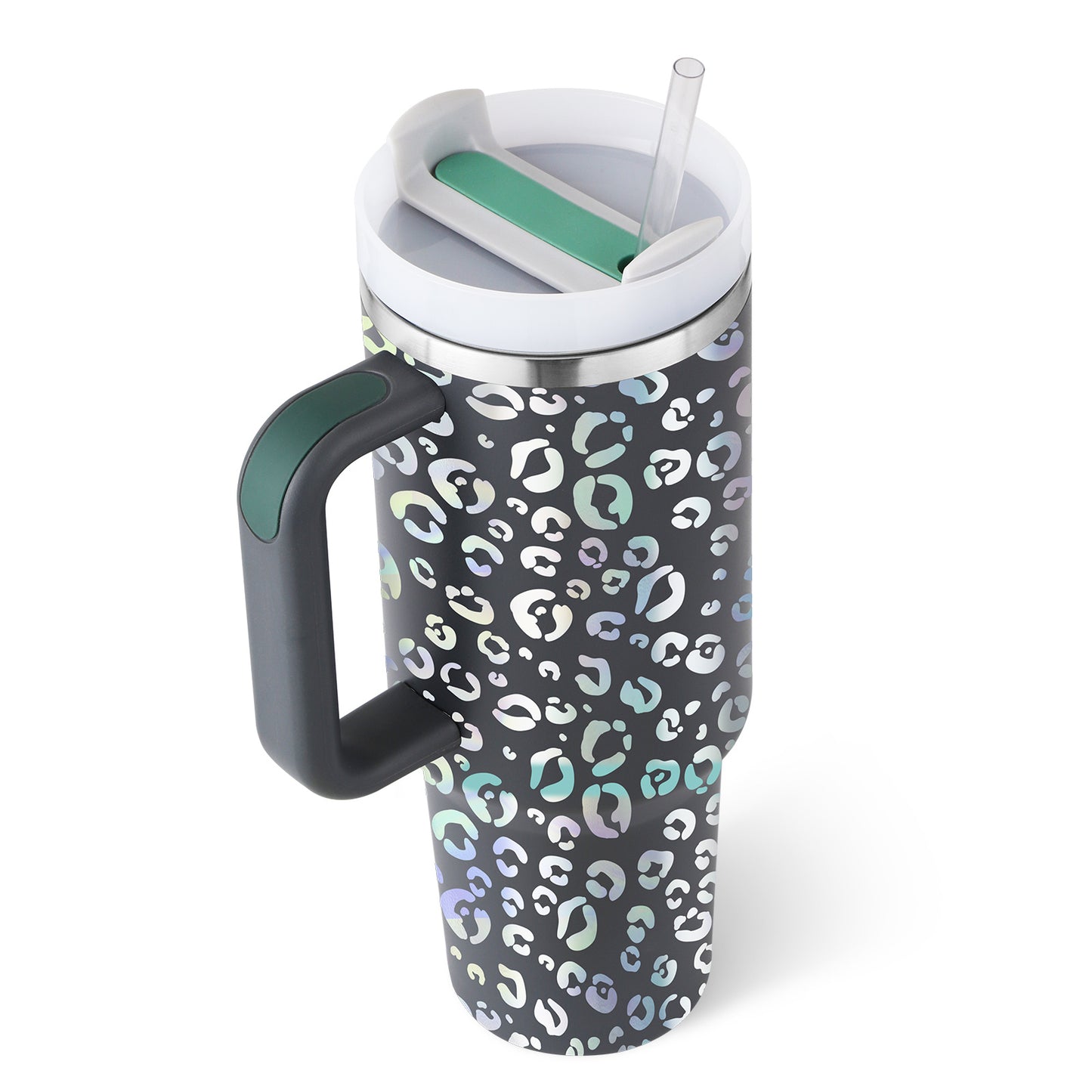 40 Oz Stainless Steel Tumbler – Insulated Travel Mug with Straw & Lid, Spill Proof