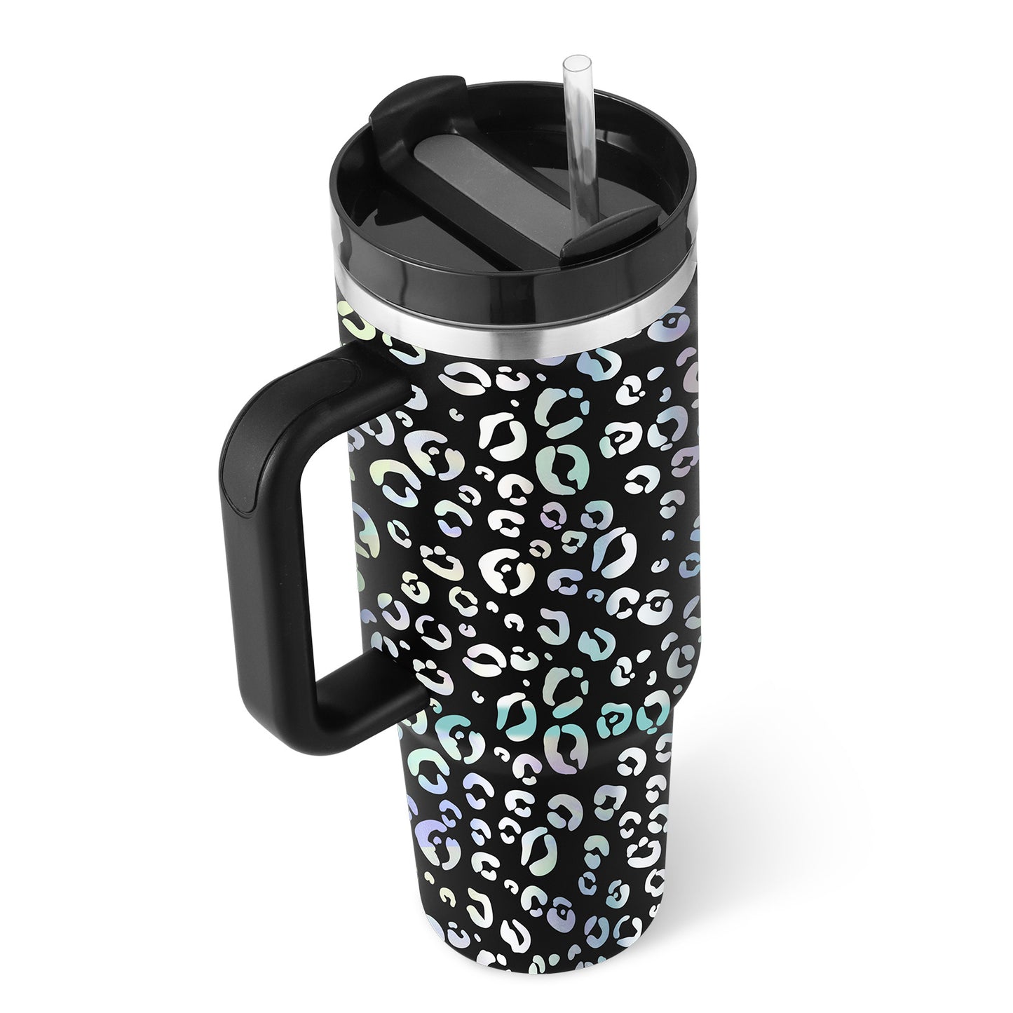 40 Oz Stainless Steel Tumbler – Insulated Travel Mug with Straw & Lid, Spill Proof