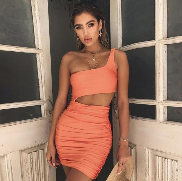 One-Shoulder Bodycon Mini Dress