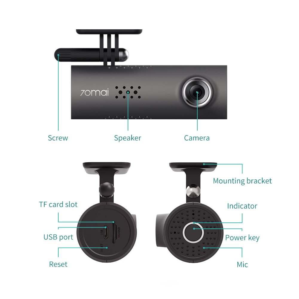1080P WiFi Dash Cam with G-Sensor – 130° Wide-Angle Car DVR with Night Vision