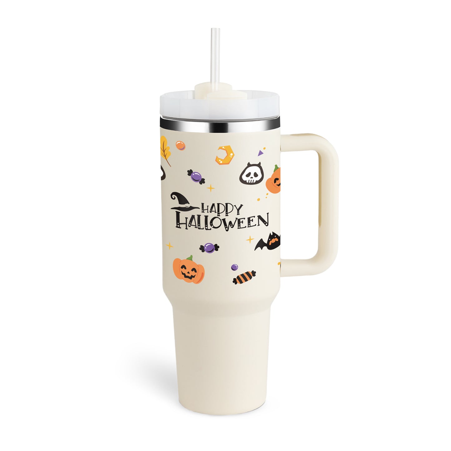 40 Oz Stainless Steel Tumbler – Insulated Travel Mug with Straw & Lid, Spill Proof