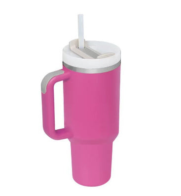 40 Oz Stainless Steel Tumbler – Insulated Travel Mug with Straw & Lid, Spill Proof
