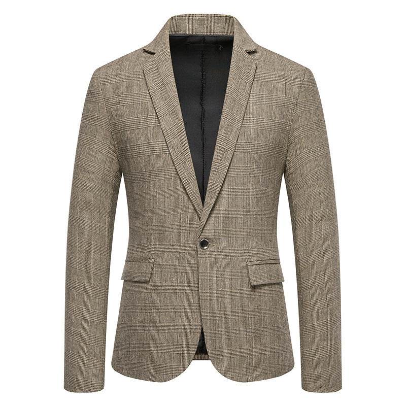 European Size Men's Fashion Woolen Casual Small Suit Coat - YAXSO