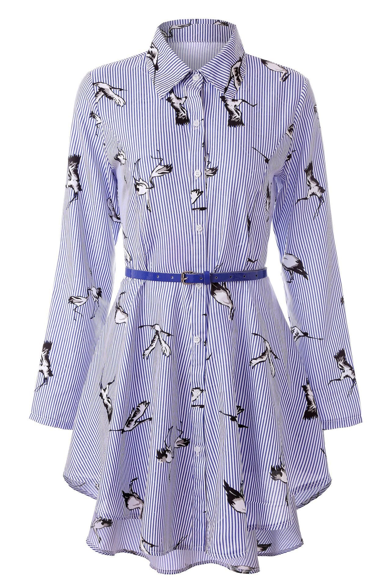 Striped Shirt Dress – Long Sleeve