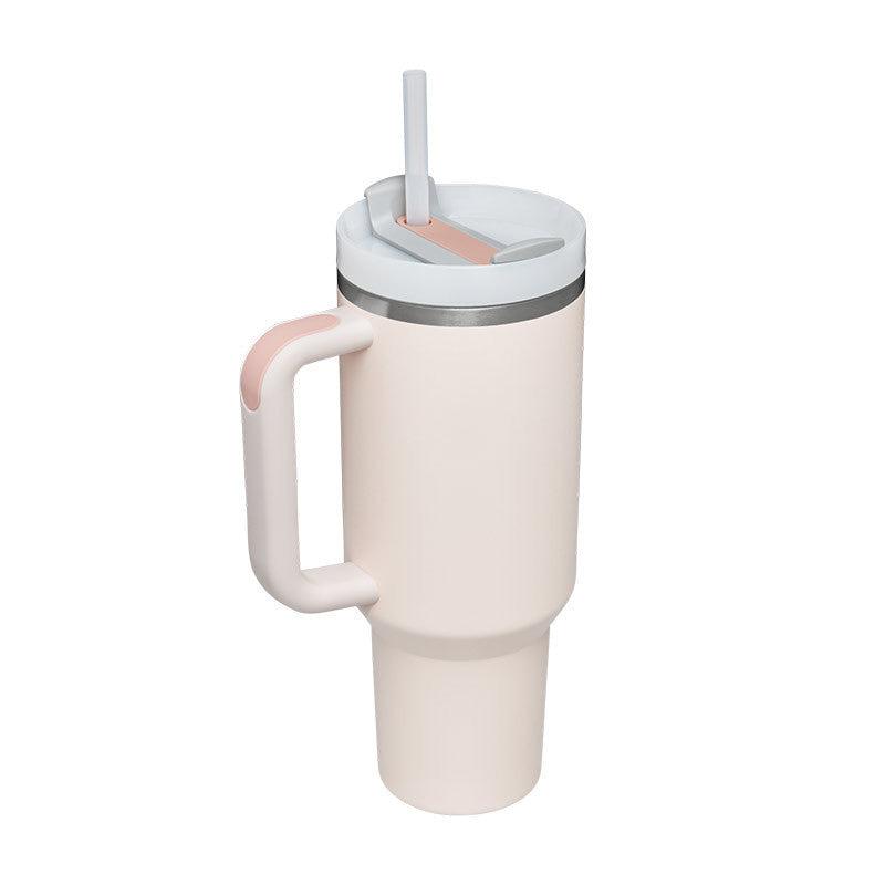 40 Oz Stainless Steel Tumbler – Insulated Travel Mug with Straw & Lid, Spill Proof