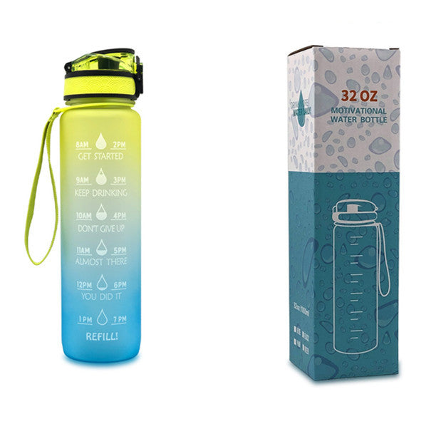 1L Tritan Motivational Water Bottle – Time Marker