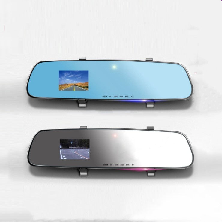 1080P HD Rearview Mirror Dash Cam – Dual Lens Driving Recorder with Loop Recording