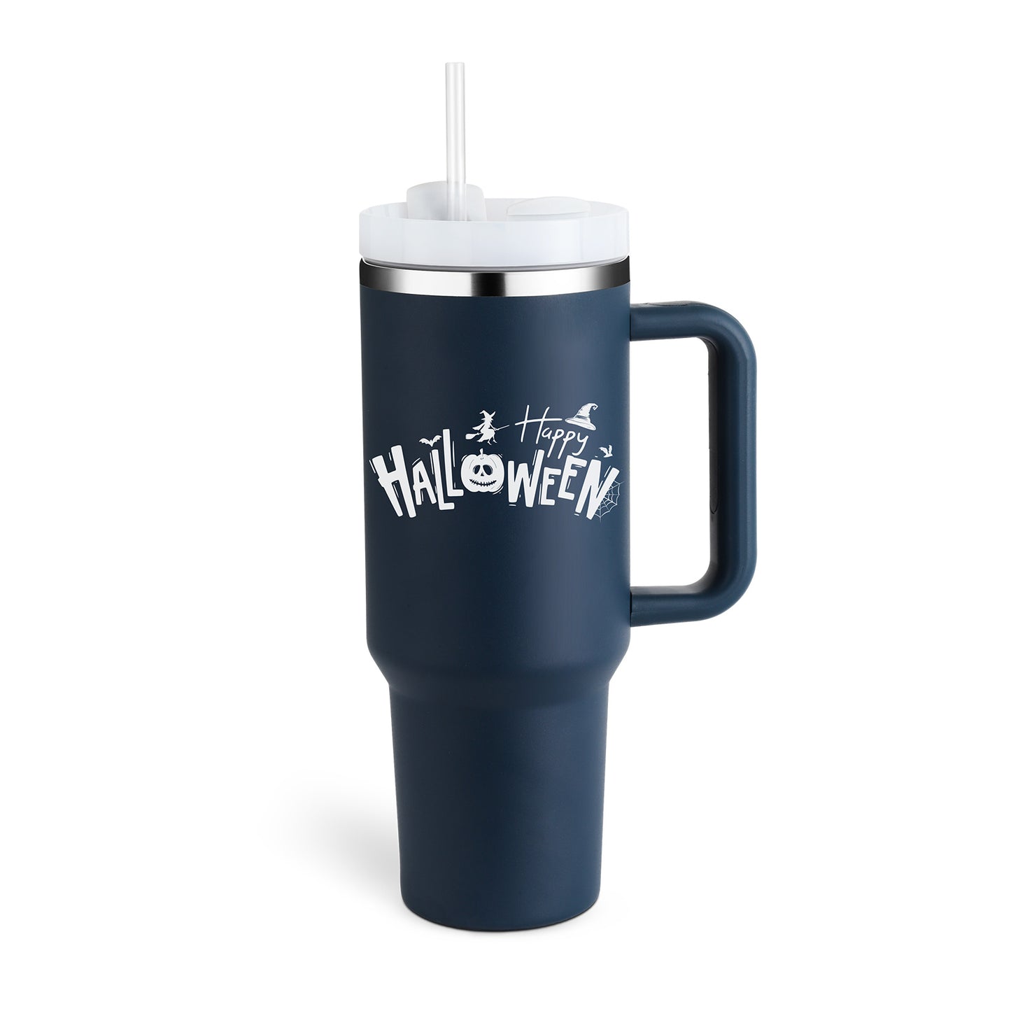 40 Oz Stainless Steel Tumbler – Insulated Travel Mug with Straw & Lid, Spill Proof