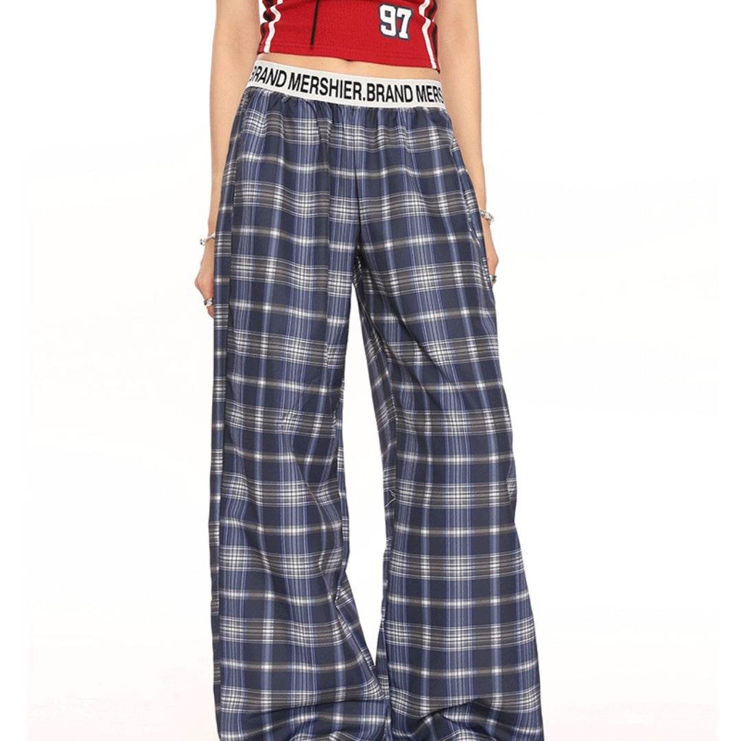 Women's American-style Hip-hop Plaid Casual Trousers - YAXSO