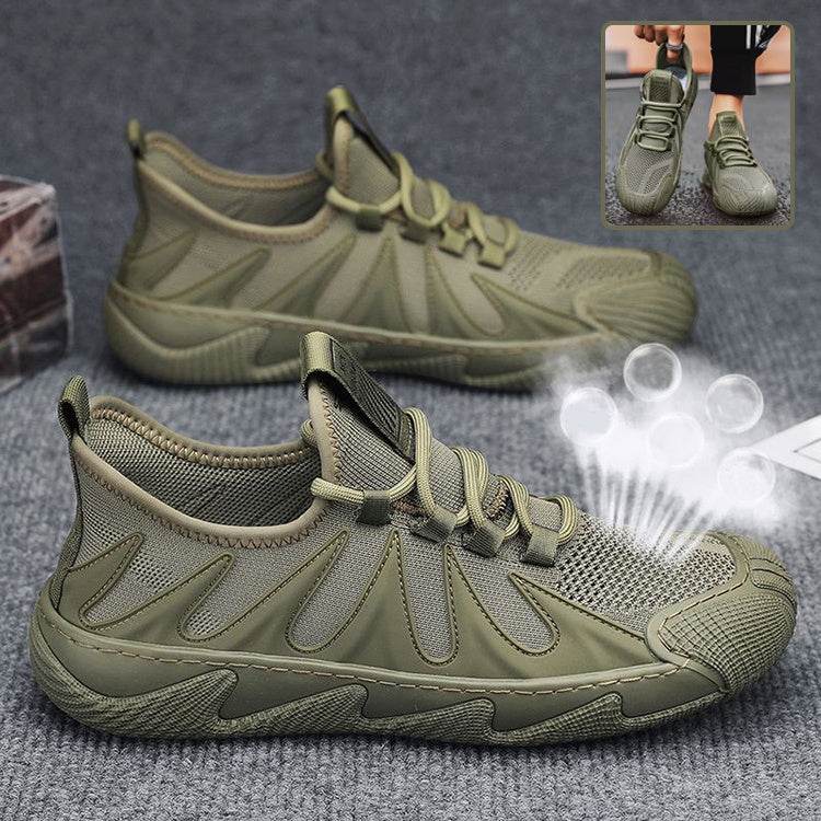 Breathable Mesh Sports Shoes Casual Lace-up Sneakers Men Non-slip Shoes - YAXSO