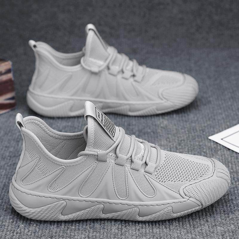 Breathable Mesh Sports Shoes Casual Lace-up Sneakers Men Non-slip Shoes - YAXSO