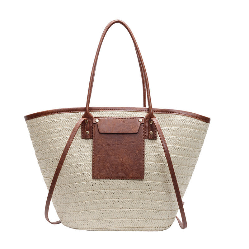 Tote Bag Summer Women's Straw Woven Handbag - YAXSO