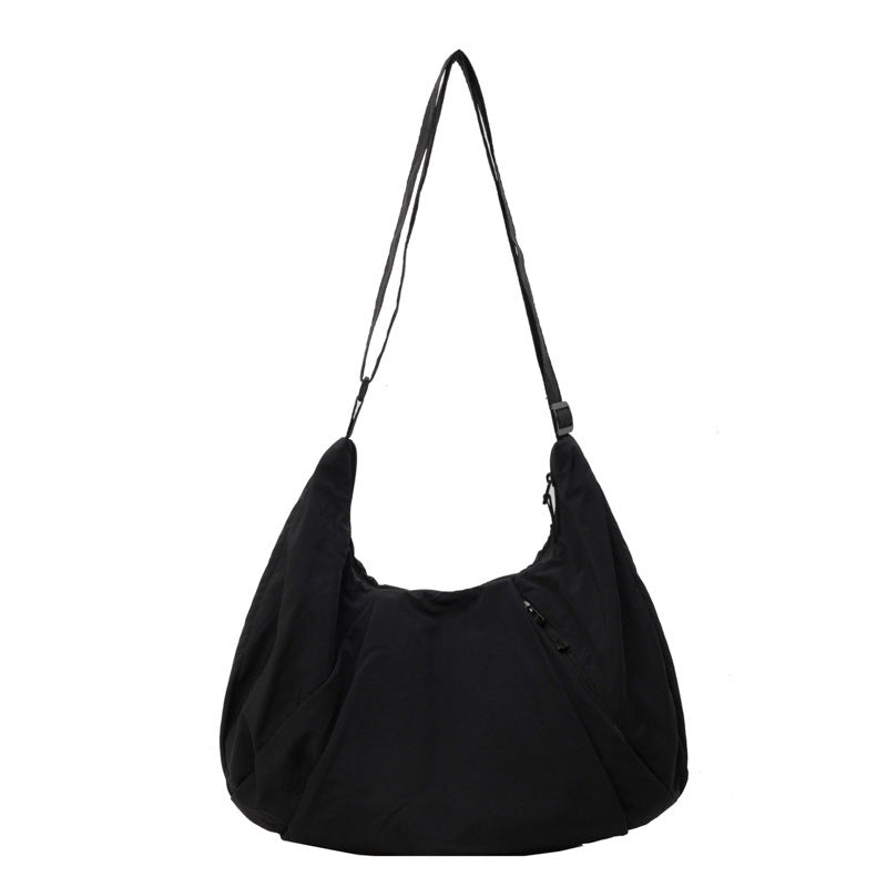 Pleated Messenger Bag Large Capacity Artistic Simple Fashion - YAXSO