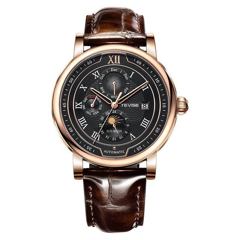 Men's Waterproof Moon Phase Automatic Mechanical Watch - YAXSO