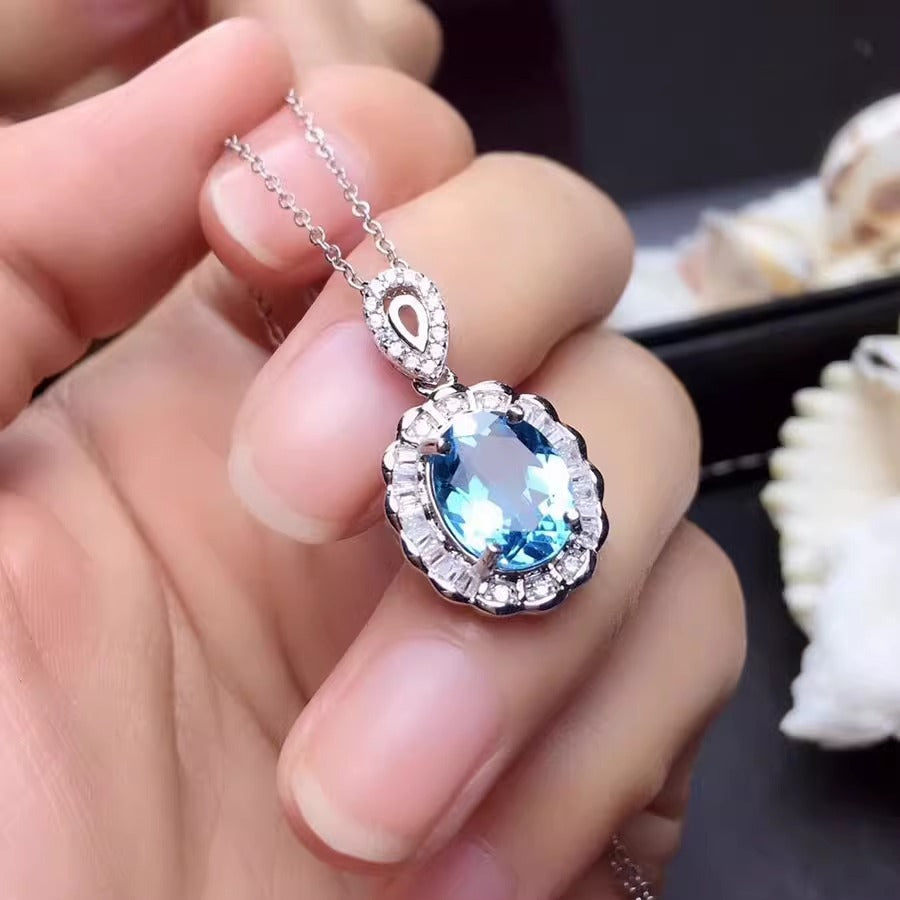Colored Gems Rings Ear Studs Pendant