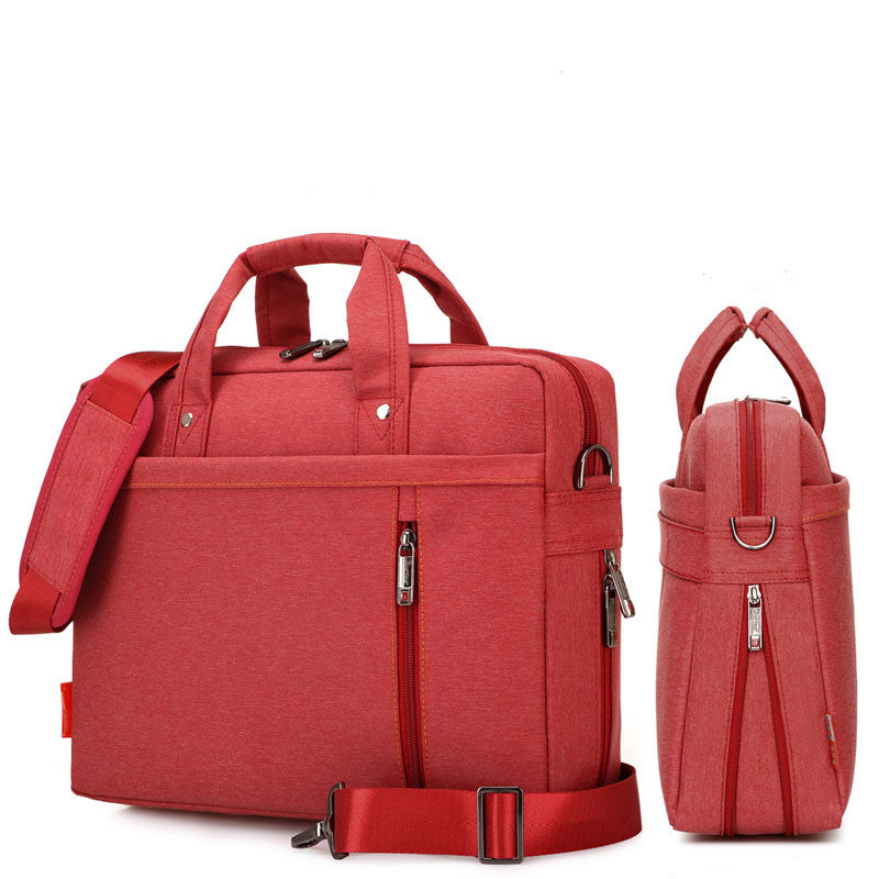 Red backpack and suitcase on a white background
