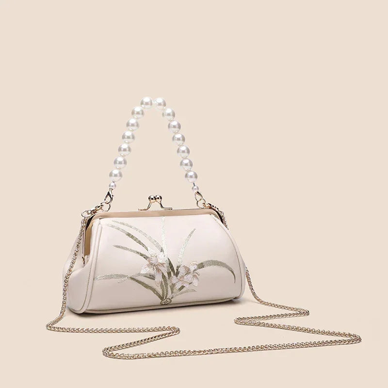 Women's Embroidered Shoulder Bag – Artistic Fashion Handbag - YAXSO