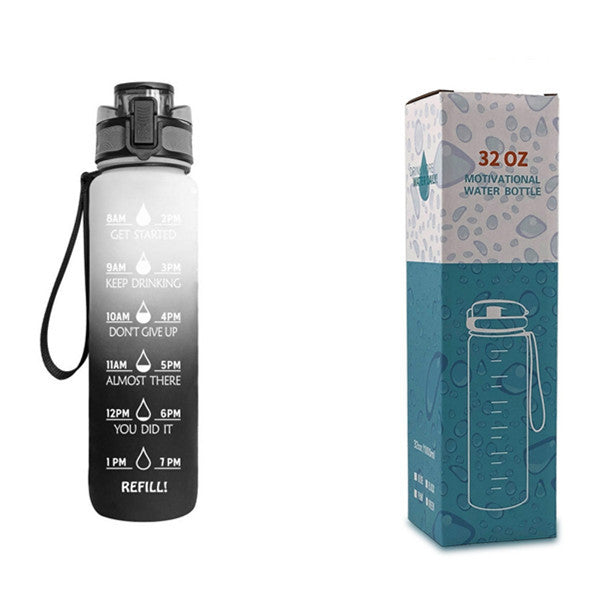1L Tritan Motivational Water Bottle – Time Marker