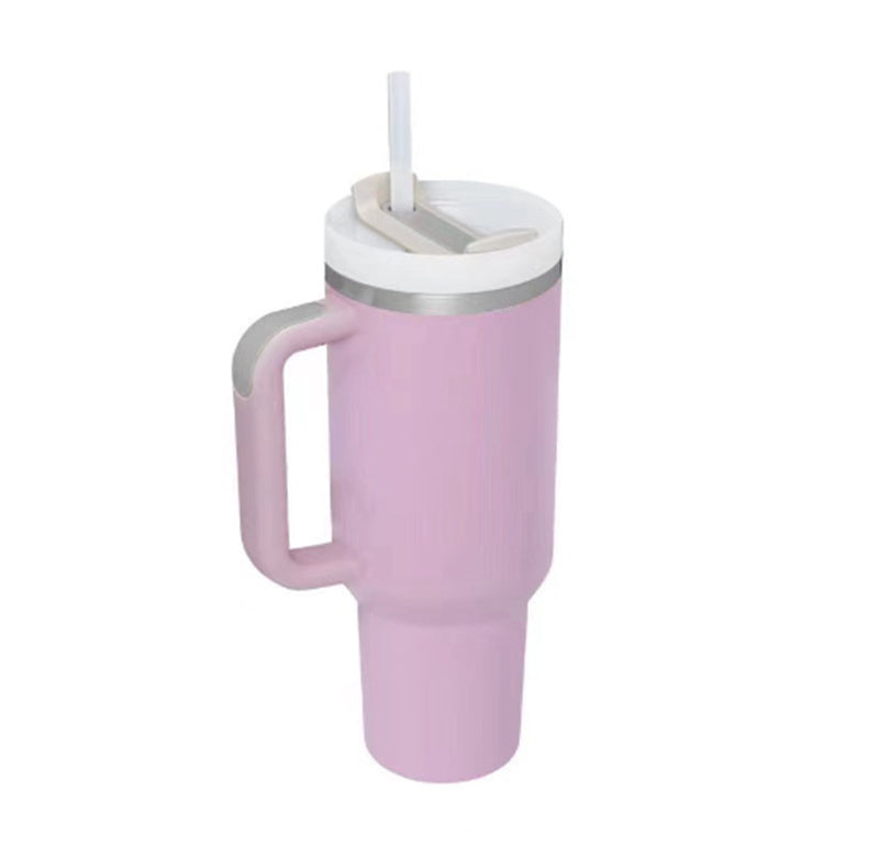 40 Oz Stainless Steel Tumbler – Insulated Travel Mug with Straw & Lid, Spill Proof