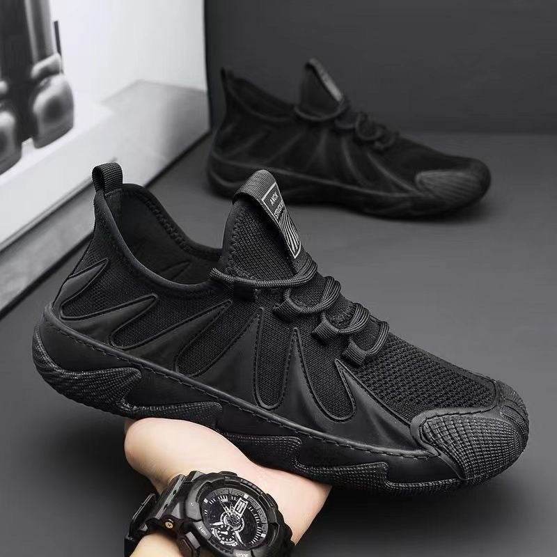 Breathable Mesh Sports Shoes Casual Lace-up Sneakers Men Non-slip Shoes - YAXSO