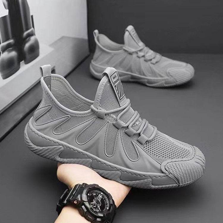 Breathable Mesh Sports Shoes Casual Lace-up Sneakers Men Non-slip Shoes - YAXSO