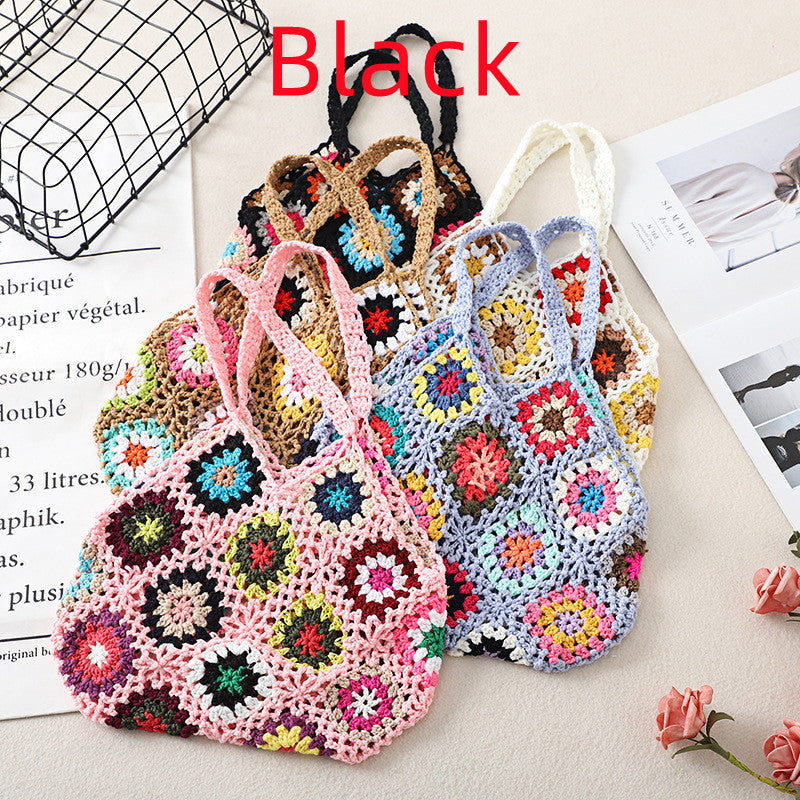 Handmade Crochet Woven Vintage Hollow Bag