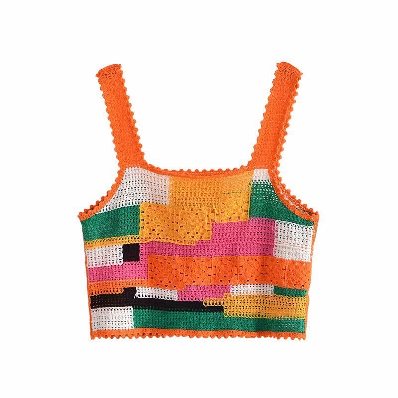 Summer Crochet Patchwork Top