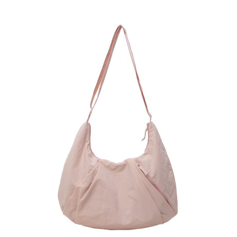 Pleated Messenger Bag Large Capacity Artistic Simple Fashion - YAXSO
