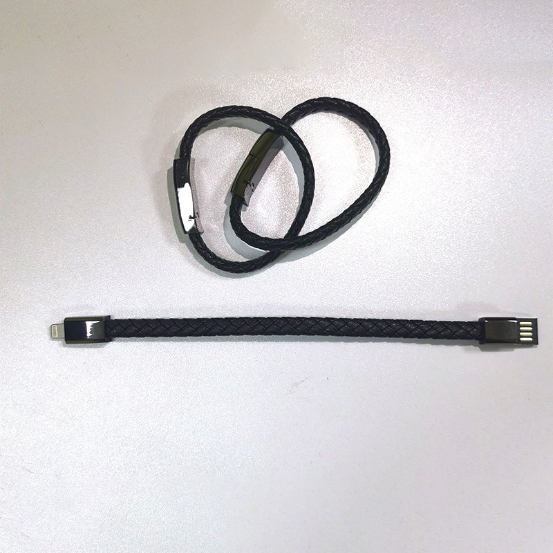 Bracelet USB Charging Cable – Portable Data Cord for iPhone 14/13, USB-C & Micro USB Devices