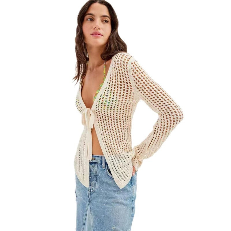 Crochet Knit Cardigan – Beach Cover Up
