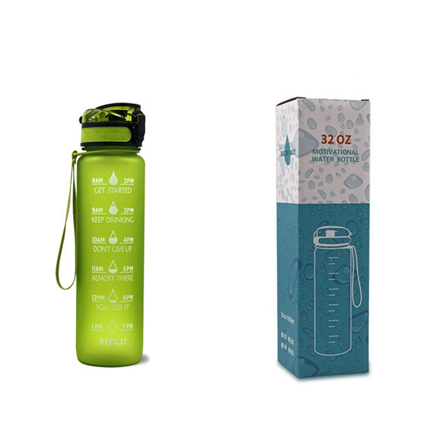 1L Tritan Motivational Water Bottle – Time Marker