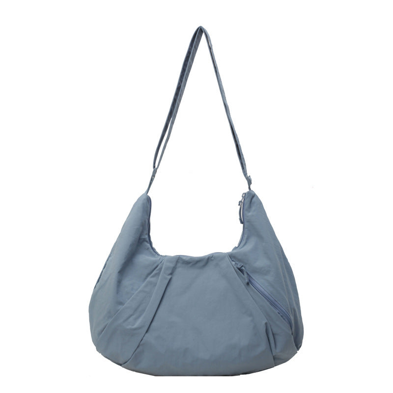 Pleated Messenger Bag Large Capacity Artistic Simple Fashion - YAXSO