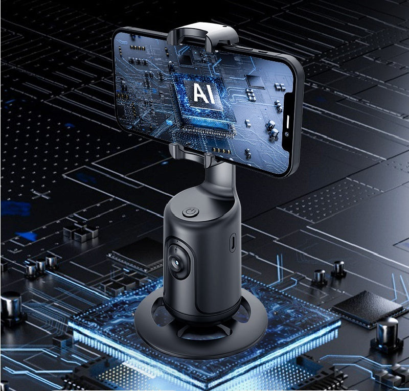 AI Smart Face Tracking Gimbal – 360° Auto Phone Holder for Video, Vlog, and Live Streaming