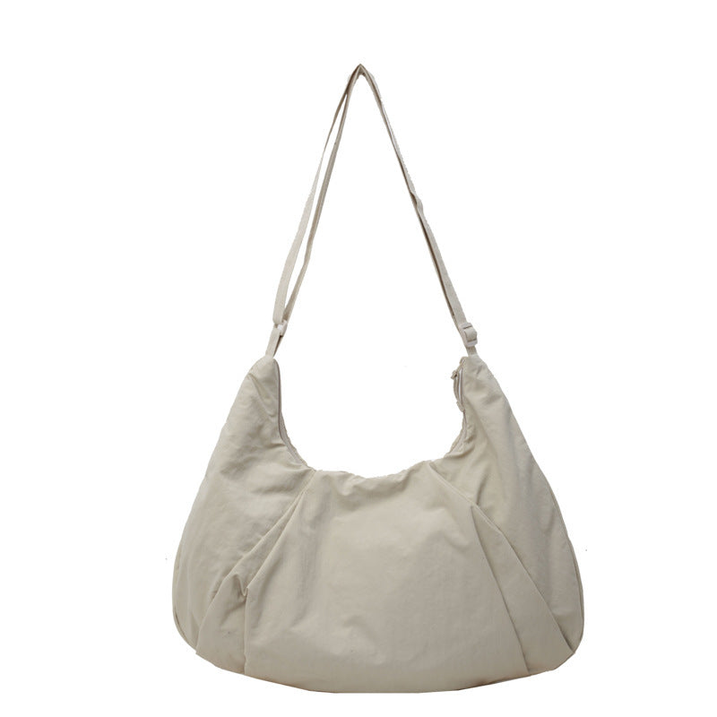 Pleated Messenger Bag Large Capacity Artistic Simple Fashion - YAXSO